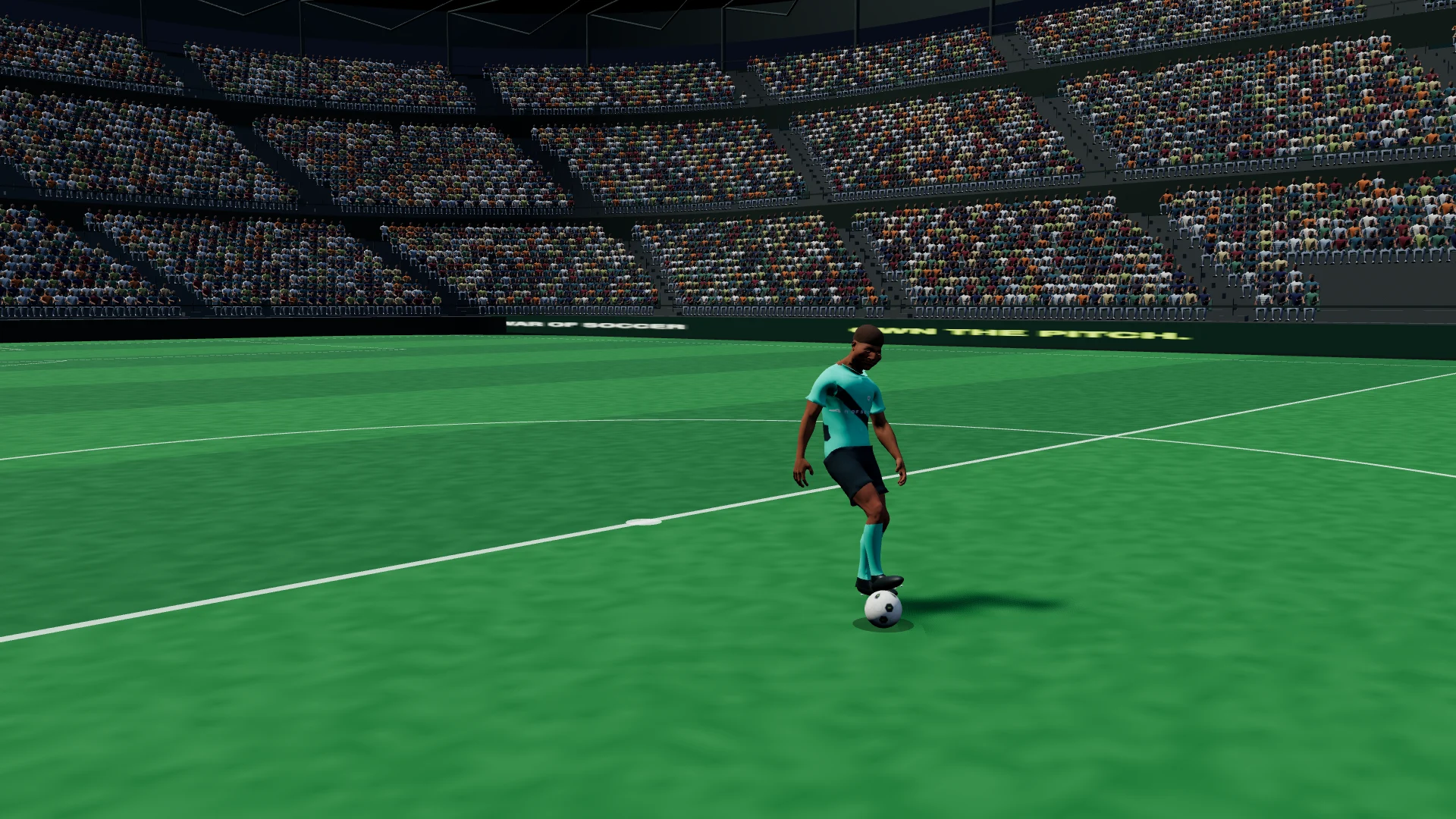 Aurora Athletic player on the pitch in War of Soccer